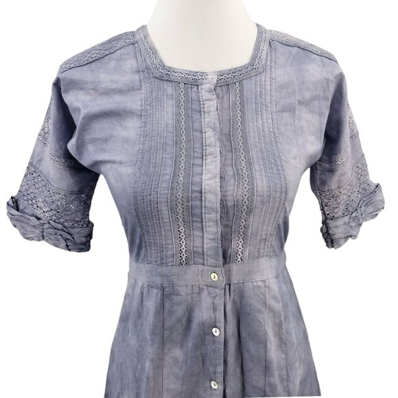 Love Shack Fancy Womens S Purple Edie Midi Dress NWOT with FLAW - Picture 4 of 12